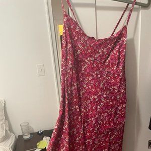 Red Floral Reformation Mini Dress